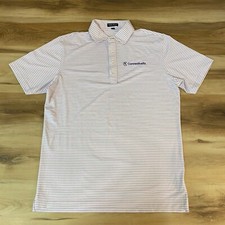 Peter Millar Polo Shirt Mens XL Crown Crafted Performance Lavender White Striped
