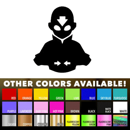 Airbender Aang's Avatar Decal Sticker For Macbook Laptop Car Auto SUV Window - Picture 1 of 6