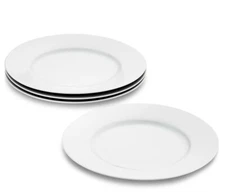 the cellar basics Rim Salad Plates - Set of 4 - White - Porcelain