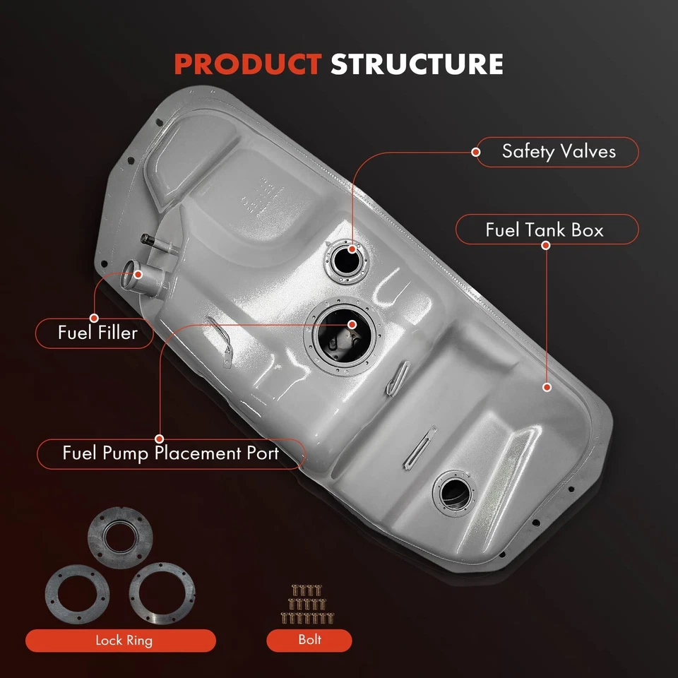 Tanque de combustível prata 15 galões para Toyota 4Runner 1992 1993 1994 1995 V6 3.0L 4WD - Imagem 2 de 4