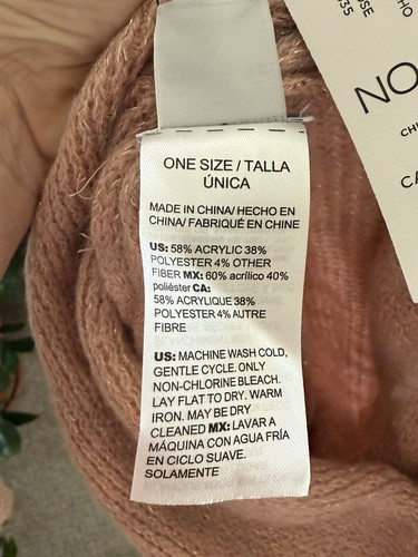 Chico’s Cozy Stripe Cowl Neck Poncho One Size Mellow Rose Pink Soft NEW NWT - Picture 7 of 7