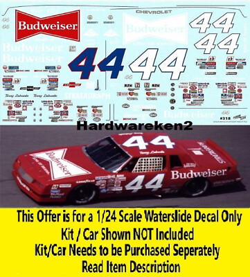 NASCAR DECAL #44 BUDWEISER 1983 MONTE CARLO T. LABONTE - EARLY SEASON 1/24