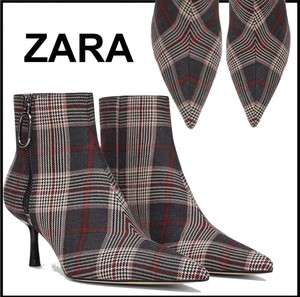 zara fabric ankle boots