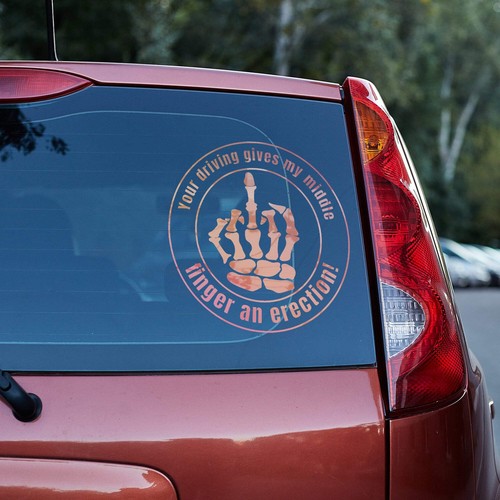 Deine Fahrt gibt meinem Mittelfinger eine Erektion Vinyl-Aufkleber Auto LKW Van lustig - Bild 25 von 110