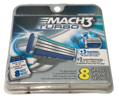 NEW Gillette Mach 3 Razor Blade Refills 8 Cartridges #6971