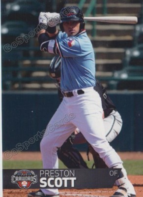 2018 Hickory Crawdads 2nd Preston Scott RC Rookie Texas Rangers