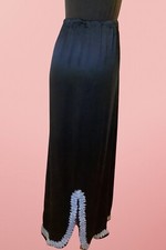 Long Black Skirt Satin Like Polyester Costume Skirt Sz S
