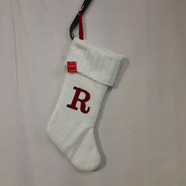 White 20 Inch Knit Christmas Stockings Monogrammed R eBay
