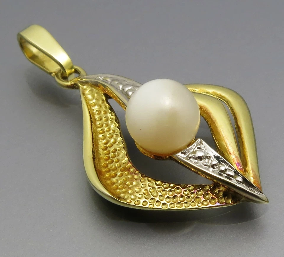 REIF-DESIGN - SCHICKER PERLEN-ANHÄNGER - 585 GOLD