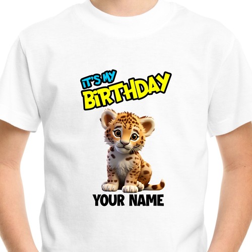 T-shirt personnalisé animaux mignon enfants jungle zoo anniversaire enfants garçons tee-shirt - Photo 19 sur 36