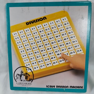 Division Math Machine Lakeshore Curriculum Nichigans Toy LC 1169 Box Vintage