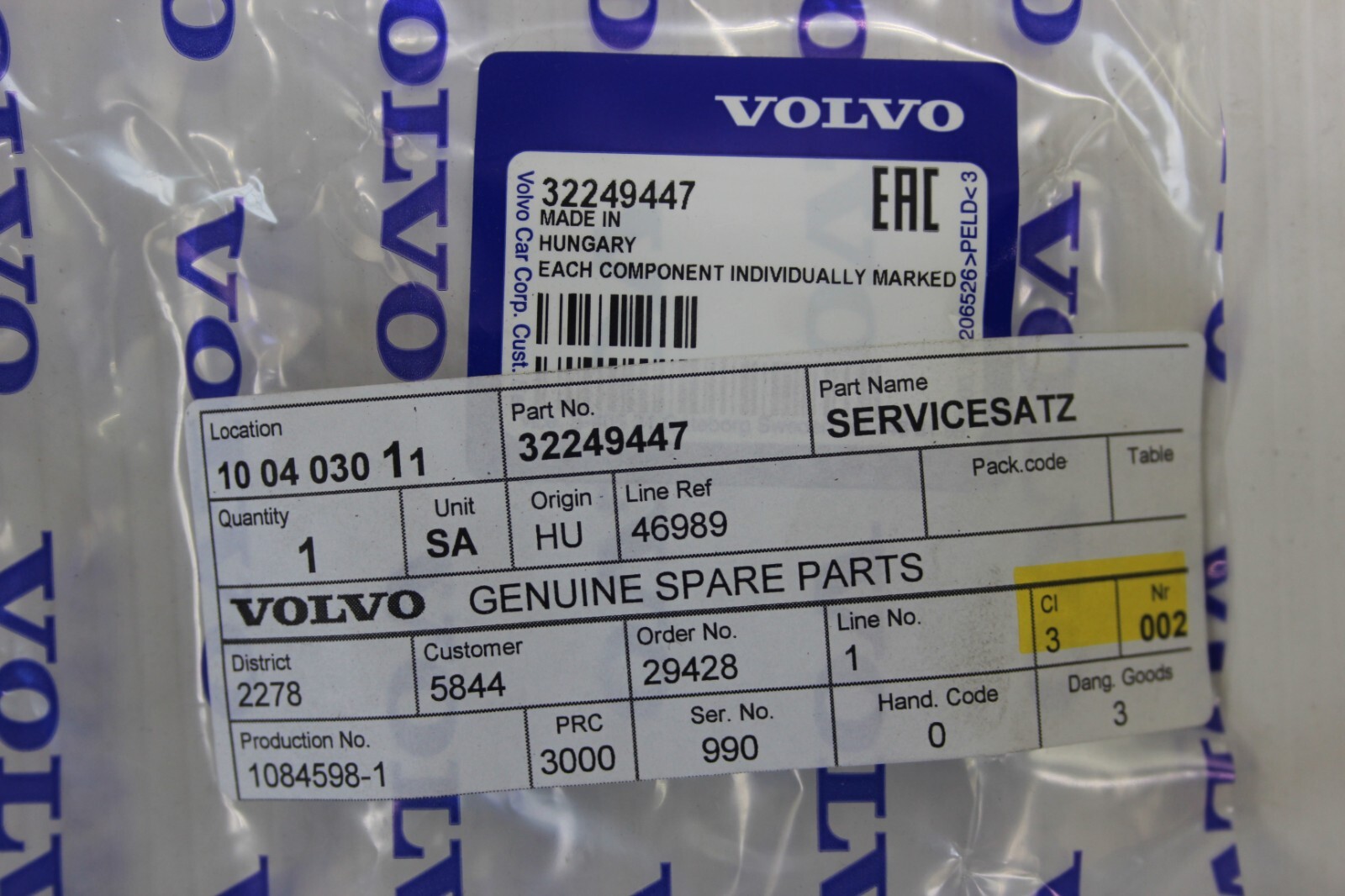 100347 Original Volvo Stecker Clip 9441391 31252174 | eBay