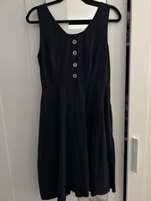 Navy Blue SHEIN Sundress Size XL Button Accent With Pockets