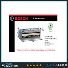 AGM Car Battery fits BENTLEY BENTAYGA CONTINENTAL FLYING SPUR 2012 on Stop Start