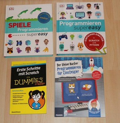 4 Bücher zum Thema Programmieren mit Scratch - für Einsteiger