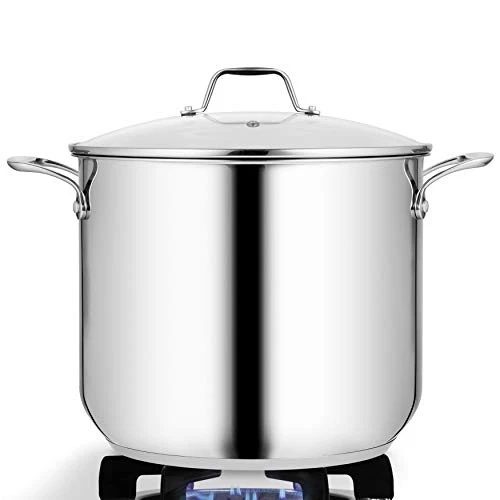 NutriChef NCSP20 NutriChef Soup Pot with See Through Lid, Dishwasher Safe