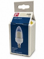 Paulmann 281.09 LED Kerze E14 2,6W 200Lm 3000K Warmweiß Klar 230V
