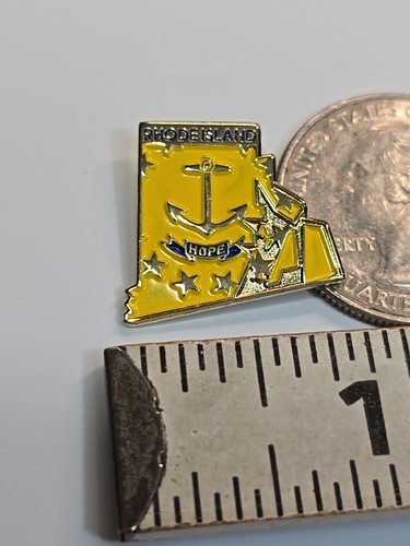 Rhode Island Travel Souvenir Lapel Pin Map Shape - Picture 3 of 4