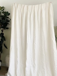 Williams Sonoma Belgian Linen 62 X 100 ivory Curtain Single Panel