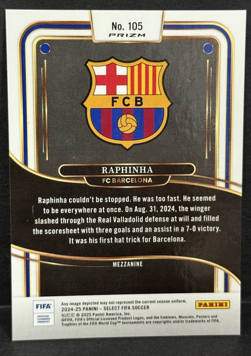 2024-25 Panini Select FIFA Barcelona Raphinha Mezzanine Pandora