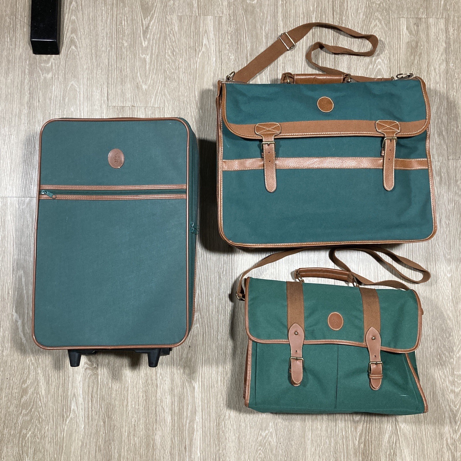 Set 00s Y2k Ralph Lauren Travel Carry-all Duffle Messenger B