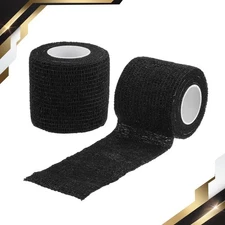 2 Inch 14.76FT Camo Tape Wrap 2 Rolls of Self Adhesive Camouflage Tape Black