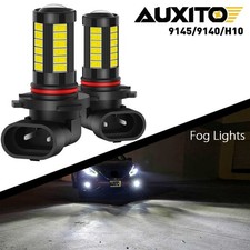 For RAM 1500 2500 3500 2009-2018 6000K 9145 9140 LED Fog Light Bulbs Kit HD Lens