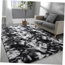6x9 Large Area Rugs for Living Room, Super 6' x 9' Rectangular Black White