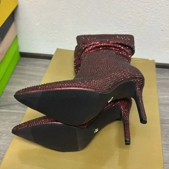 Thalia Sodi Womens Raquell Pointed Toe Rhinestones Mid-Calf Boots - Image 3 of 4