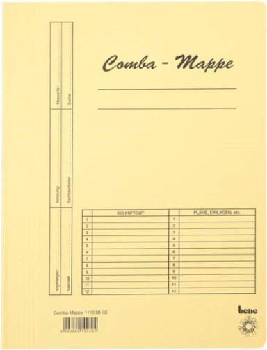 Bene 111000GE Combi Folder A4 Yellow Pack of 5 6190₽