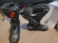 Image of SIDI ST Motorcycle Boots, Size UK 7, Black/Red