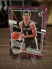 2023-24 Panini Donruss Victor Wembanyama Purple Laser /99 The Rookies #1 RC