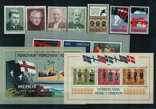 Färöer Briefmarken 1 Steckkarte postfrisch/gestempelt