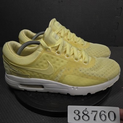 Nike Air Max Zero Shoes Mens Size 11.5 Yellow Running Low Top Sneakers Athletic