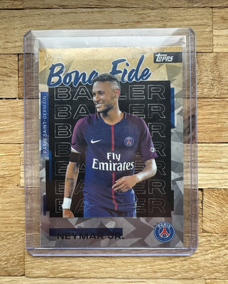 Topps Bona Fide Neymar Jr. Paris Saint-Germain Team Set Cracked Ice 02/50
