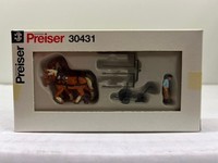 Preiser 30431 Spur H0 1/87 Bauer Mit Pflug Und 2 Pferden