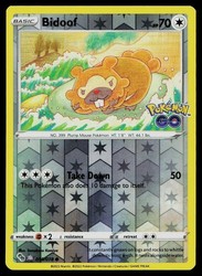 Bidoof (Peelable Ditto) 059/078 Pokémon GO Reverse Holo
