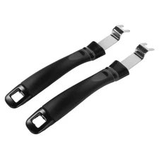 2 PCS BBQ Platter Grill Grate Lifter Tool Plate Barbecue Pan Handle