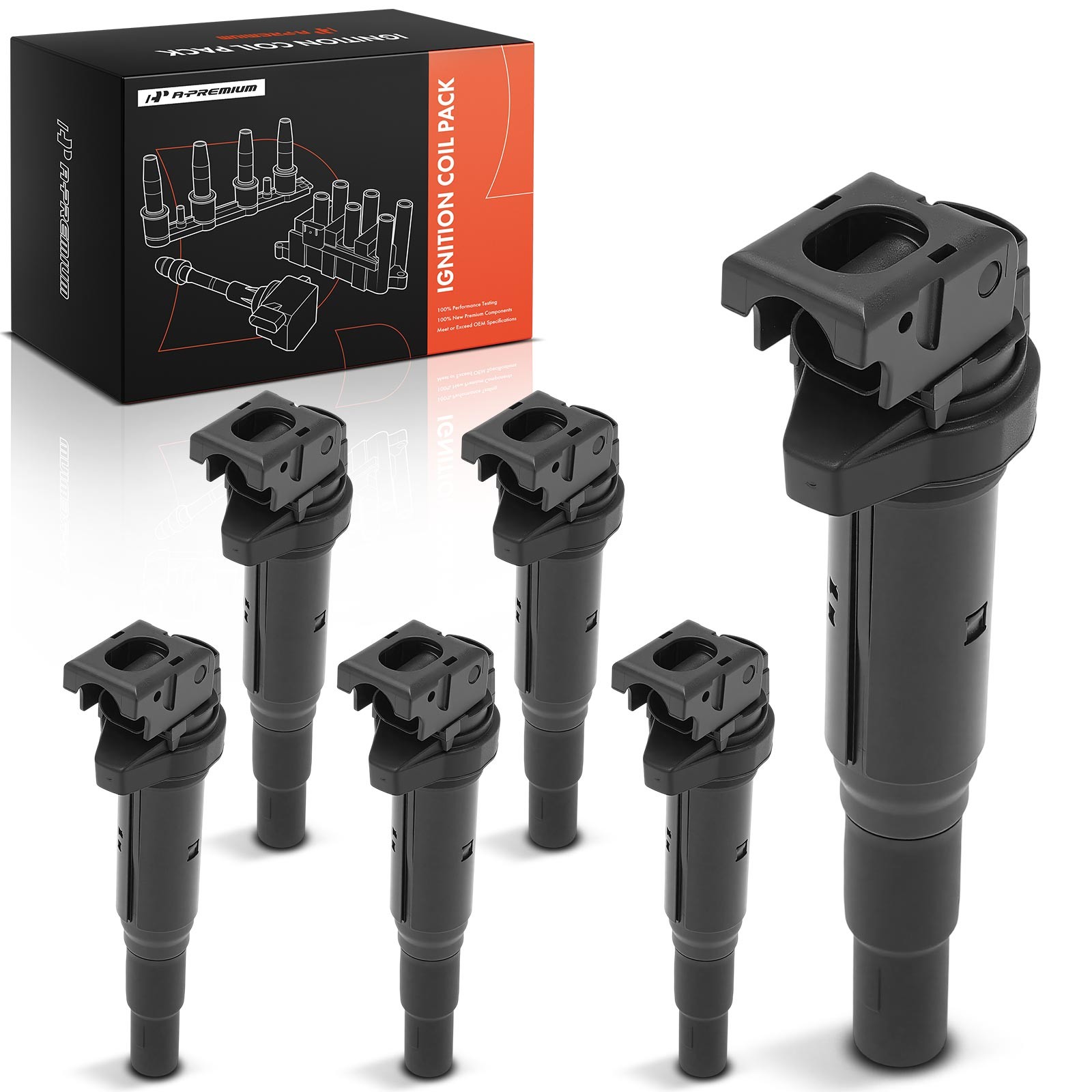 A-Premium 6x Ignition Coil for BMW 535i 10 740i 11-12 Rolls-Royce Ghost Phantom