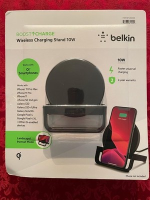 Belkin BoostCharge Wireless Charging Stand 10W Qi Fast Charger iPhone Samsung