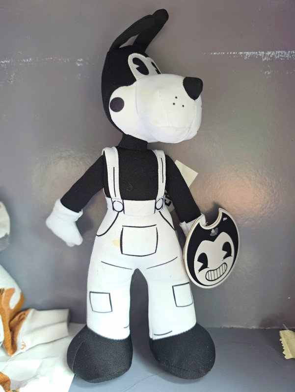 JAKKS Bendy and the Ink Machine Boris Wolf Dog Plush Stuffed Animal Black/White