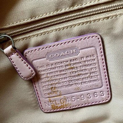 Vintage Coach East West Duffle Shoulder Bag Signature Pink Y2K