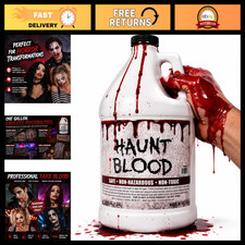 Realistic Fake Blood - Bulk Gallon for Halloween, SFX Makeup  Special Effects