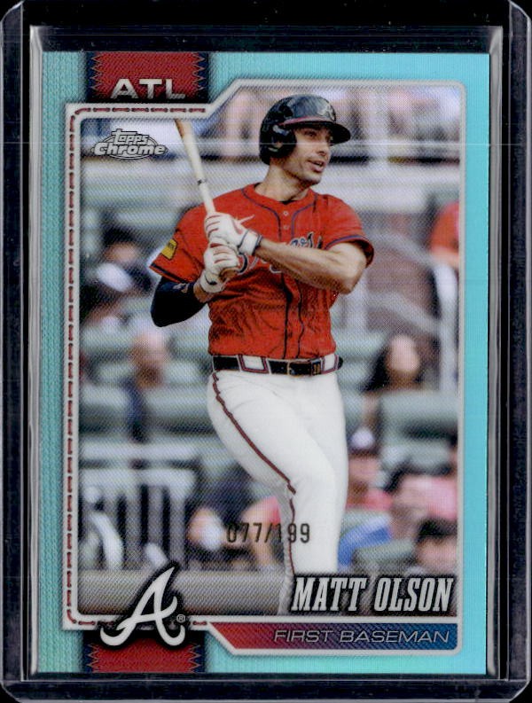 2026 Topps Chrome #241 Matt Olson Aqua Refractors #/199