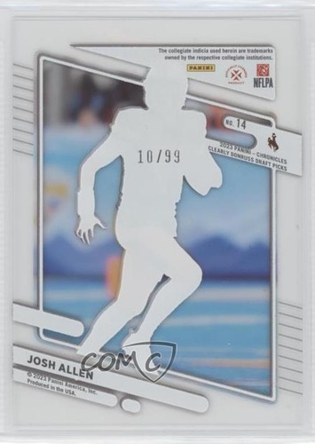 2023 Panini Chronicles Draft Picks Chiaramente Donruss Blu /99 Josh Allen #14 - Foto 2 di 3