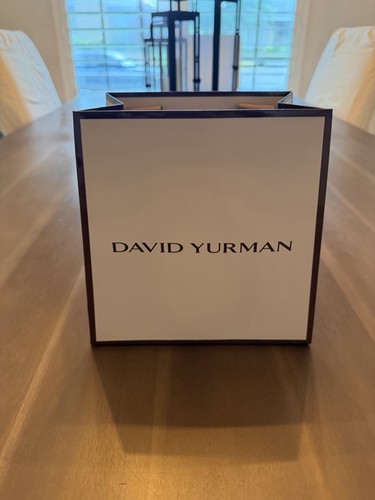 David Yurman Gift Tote Bag Brown Beige Paper with Handles Branded Shopping Bag