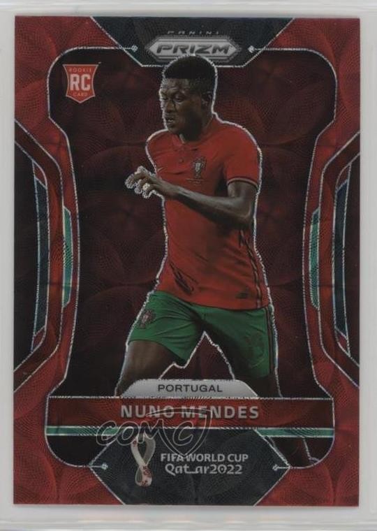 2022 Panini Prizm World Cup Qatar Choice Red Prizm Nuno Mendes #180 0w77