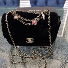 NIB Chanel Makeup Black Velvet Crossbody Bag GWP Novelty VIP NEW