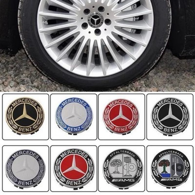 4Pcs 75mm for Mercedes-Benz B/C/E/S Class A Class Car Wheel Center Hub Cap Cover