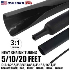 Heat Shrink 3:1 Tubing Marine Grade Wire Wrap Adhesive Lined Waterproof 20FT